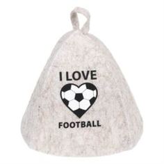 Банный текстиль, шапки, коврики, рукавицы Шапка для бани и сауны Нot Pot I Love Football