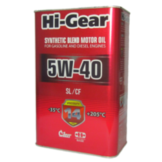 Прочее Масло моторное полусинтетическое 4л 5w-40 sl/cf Hi-gear Hg1144p