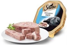 Влажный корм и консервы для кошек Корм для кошек SHEBA Delicatesso Патэ лосось 85г