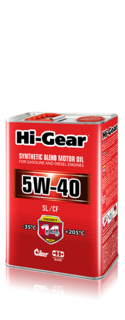 Прочее Масло моторное полусинтетическое 4л Hi-gear 5w-40 sl/cf