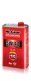 Прочее Масло моторное полусинтетическое 1л Hi-gear 5w-40 sl/cf