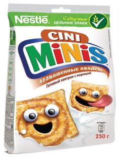 Сухие завтраки Готовый завтрак Cini Minis Безбашенные квадры с корицей 250 г