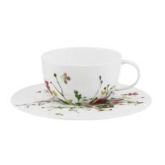 Чайные пары и сервизы Чашка чайная с блюдцем 250мл Rosenthal дикие цветы