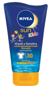 Средства для/против загара Лосьон детский Играй и купайся СЗФ 30+ Nivea