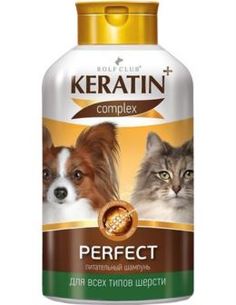 Косметика Шампунь для кошек и собак Keratin+ Perfect для всех типов шерсти 400 мл