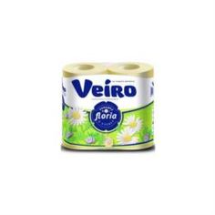 Бумажная продукция Туалетная бумага двухслойная Veiro Floria 4 рулона