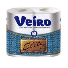 Бумажная продукция Туалетная бумага трехслойная Veiro Elite 4 рулона