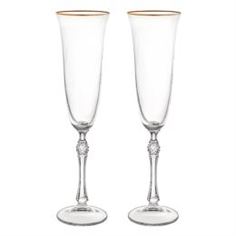 Посуда для напитков Набор фужеров для шампанского Crystalite bohemia парус/190мл/2шт