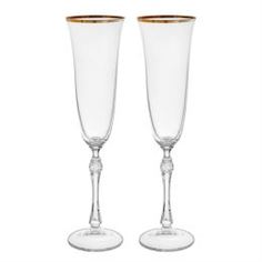 Посуда для напитков Набор фужеров для шампанского Crystalite bohemia парус/свадьба/190мл/2шт