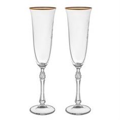 Посуда для напитков Набор фужеров для шампанского Crystalite bohemia парус/свадьба/190мл/2шт