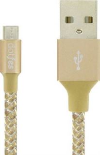 Кабели и переходники Кабель Dotfes A06M Dual Color USB - microUSB 1 м Gold