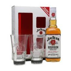 Виски Jim Beam с 2 стаканами 4 года 700 мл