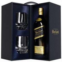 Виски Johnnie Walker Blue Label с двумя стаканами 700 мл