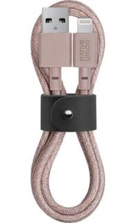 Кабели и переходники Кабель Native Union Belt Cable Lightning Taupe BELT-KV-L-ROSE-2 розовый