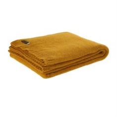 Пледы и покрывала Плед вязаный 130x180 Tweedmill mustard