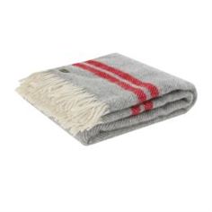 Пледы и покрывала Плед Tweedmill fishbone 150x183 grey/red