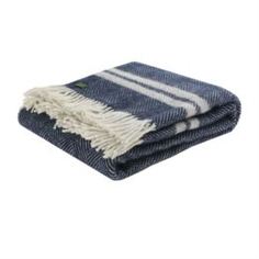 Пледы и покрывала Плед Tweedmill fishbone 150x183 navy/s grey