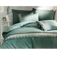 Комплекты постельного белья Постельный комплект Ecocotton евро green azra 200х220
