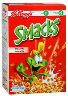 Сухие завтраки Пшеница воздушная Kelloggs Smacks с медом 400 г Kelloggs