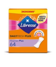 Средства личной гигиены Ежедневные прокладки Libresse Dailyfresh Plus Normal, 64 шт.