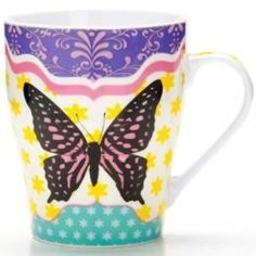 Чашки и кружки Кружка 340мл бабочка Loraine