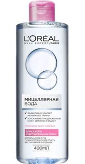 Уход за кожей лица Мицеллярная вода LOreal Paris Skin Expert для сухой и чувствительной кожи 400 мл LOreal