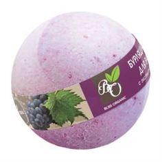 Средства по уходу за телом Соль для ванн Bliss Organic Бурлящий шар Виноград 130 г