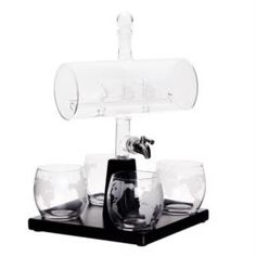 Посуда для напитков Набор Everblooming Декантер-цилиндр 1.1л +4 стакана виски