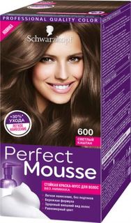 Средства по уходу за волосами Краска-мусс для волос Schwarzkopf Perfect Mousse 600 Светлый каштан