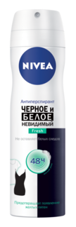 Средства по уходу за телом Дезодорант Невидимая защита Nivea Черное и белое Fresh 150 мл