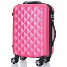 Рюкзаки и чемоданы Чемодан PROFFI пластиковый малый розовый 36х26х56