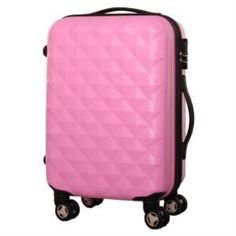 Рюкзаки и чемоданы Чемодан PROFFI пластиковый средний розовый 43х30х67