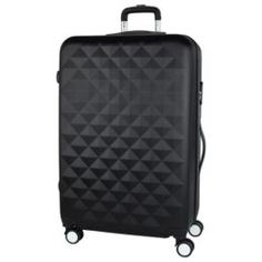 Рюкзаки и чемоданы Чемодан PROFFI пластиковый большой черный 49х35х78