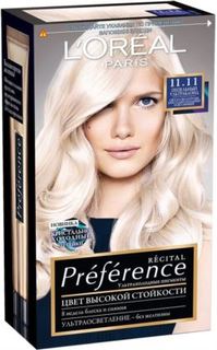 Средства по уходу за волосами Краска для волос LOreal Paris Recital Preference 11.11 Пепельный Ультраблонд LOreal