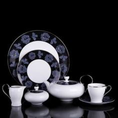 Чайные пары и сервизы Сервиз чайный Hankook/Prouna Блэк Палас 22 предмета