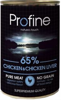 Влажный корм и консервы для собак Корм для собак Profine Chicken&Liver курица и печень, 400 г