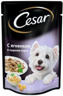 Влажный корм и консервы для собак Корм для собак Cesar ягненок в сырном соусе 100 г