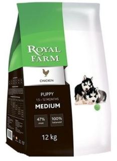 Сухой корм для собак Корм для щенков Royal Farm Puppy для средних пород, с курицей, 2 кг