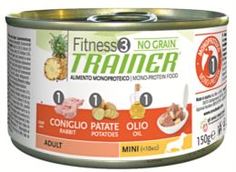 Влажный корм и консервы для собак Корм для собак TRAINER Fitness3 для мелких пород кролик, картофель, 150 г