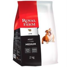 Сухой корм для собак Корм для собак Royal Farm для средних пород, ягненок 2 кг