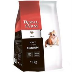 Сухой корм для собак Корм для собак Royal Farm для средних пород, ягненок 12 кг