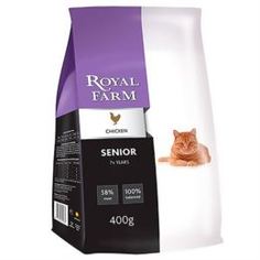 Сухой корм для кошек Корм для кошек ROYAL FARM для пожилых, курица 400г