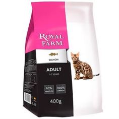 Сухой корм для кошек Корм для кошек ROYAL FARM лосось 400г