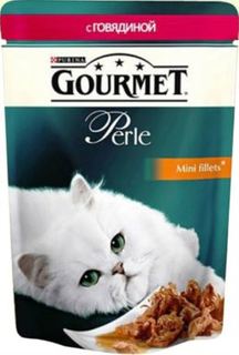 Влажный корм и консервы для кошек Корм для кошек GOURMET Perle говядина в подливе 85г
