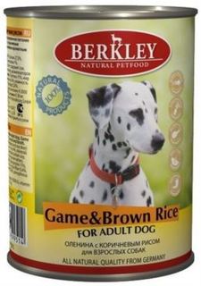 Влажный корм и консервы для собак Корм для собак Berkley оленина с коричневым рисом 400 г