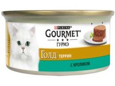 Влажный корм и консервы для кошек Корм для кошек GOURMET Gold Террин Кролик 85г