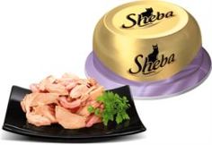 Влажный корм и консервы для кошек Корм для кошек SHEBA Коктейль из тунца с отборными креветками 80г