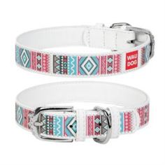 Амуниция Ошейник для собак CoLLaR Waudog с рисунком Цветы 21-29 см