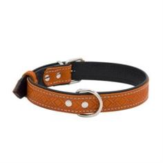 Амуниция Ошейник для собак ZOOEXPRESS Hight Line Рыжий с тиснением 55 см
