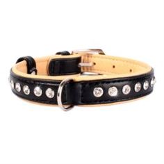 Амуниция Ошейник для собак CoLLaR Brilliance Черный со стразами 30-39 см